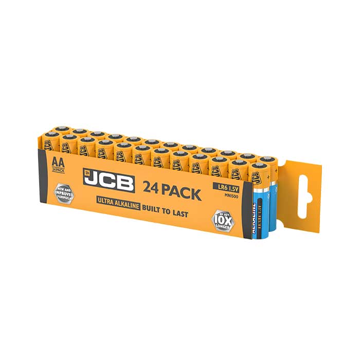JCB Ultra Alkaline AA Batteries - 24 Pack