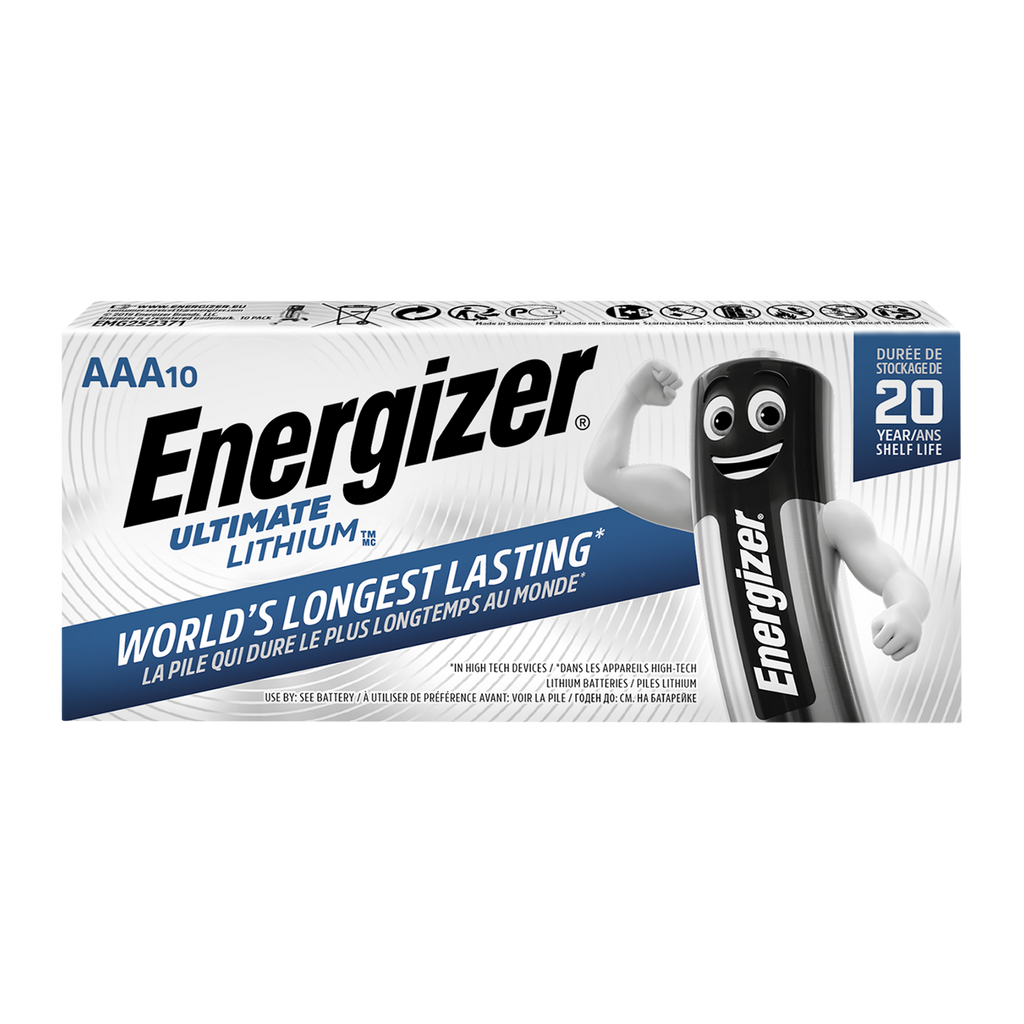 Energizer AAA Ultimate Lithium - Battery Pack of 10
