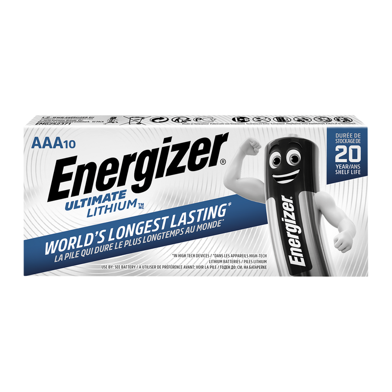 Energizer AAA Ultimate Lithium - Battery Pack of 10