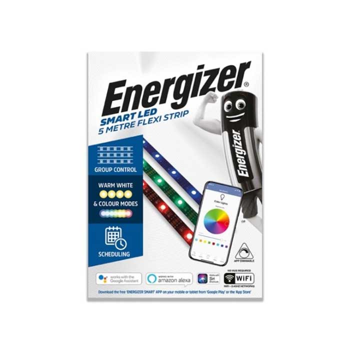 Energizer 5M Smart LED Strip Light - Colour Changing - WiFi Compatible