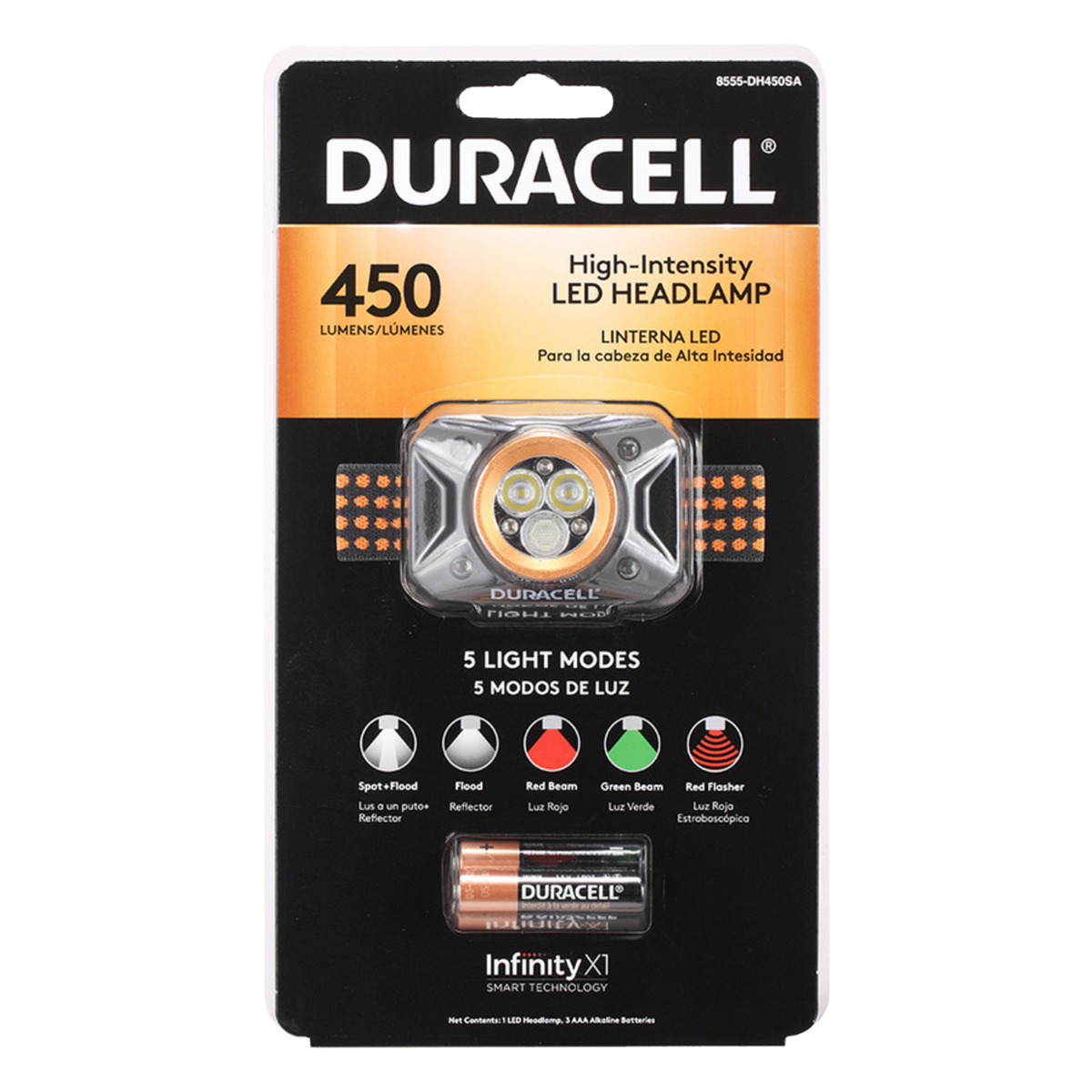 Duracell Headlamp Multi-function - 450lm
