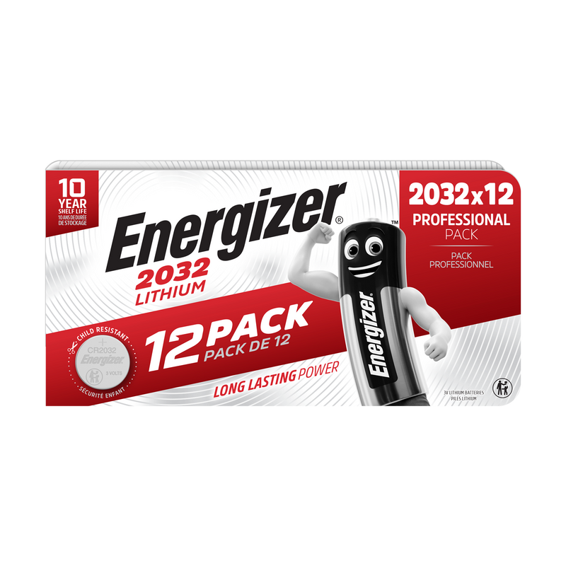 Energizer Lithium Coincell CR2032 - Pack of 12