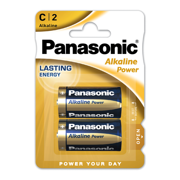 Panasonic Alkaline Power Bronze C/LR14 Battery Pack of 2