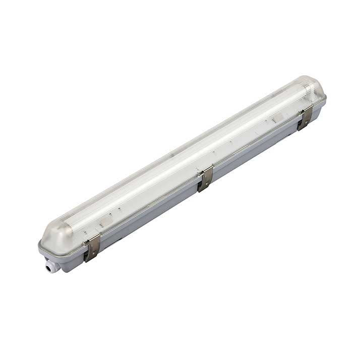 Tube Light Fitting - 2ft (600mm) - PC Body & Diffuser - Single