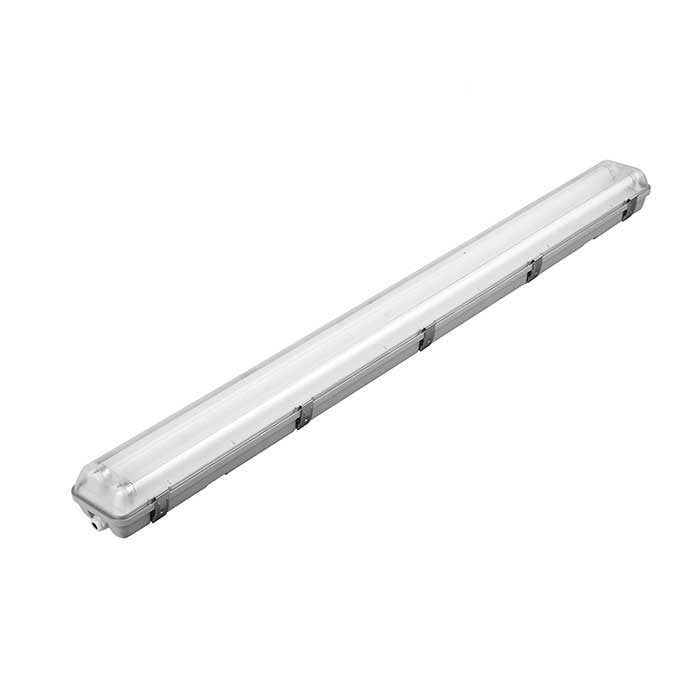 Tube Light Fitting - 4ft (1200mm) - PC Body & Diffuser - Twin