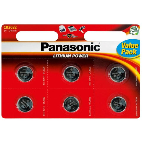 Panasonic CR2032 3V Lithium Coin Battery - 10 Pack