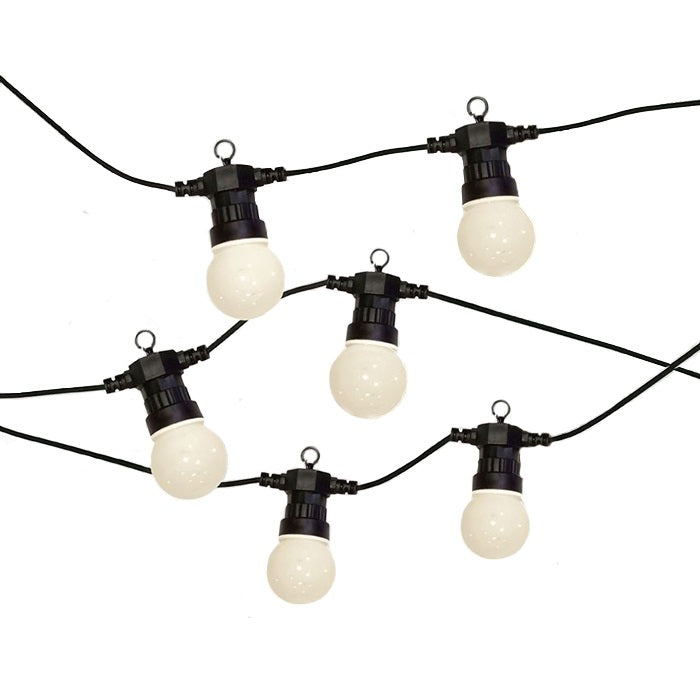 LED 20x Globe Lightbulb Festoon String - White