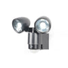 Zinc Outdoor 2-Light Wall Light Fixture - Black - PIR Sensor